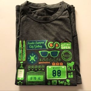 3/$25 Arch Kuala Lumpur Grey Tee Size Large